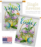 Spring Easter Baskets - Easter Spring Vertical Impressions Decorative Flags HG130321 Made In USA