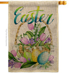 Spring Easter Baskets - Easter Spring Vertical Impressions Decorative Flags HG130321 Made In USA