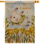 Too Cute Easter Bunny - Easter Spring Vertical Impressions Decorative Flags HG130368 Made In USA