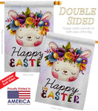 Happy Bunny - Easter Spring Vertical Impressions Decorative Flags HG137443 Made In USA