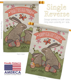 Happy Easter's Day with Colourful Bunny Eggs - Easter Spring Vertical Impressions Decorative Flags HG192020 Made In USA