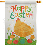 Easter Chicks - Easter Spring Vertical Impressions Decorative Flags HG192341 Made In USA