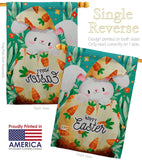 Hiding Easter Bunny - Easter Spring Vertical Impressions Decorative Flags HG192351 Made In USA