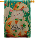 Hiding Easter Bunny - Easter Spring Vertical Impressions Decorative Flags HG192351 Made In USA