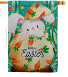 Hiding Easter Bunny - Easter Spring Vertical Impressions Decorative Flags HG192351 Made In USA