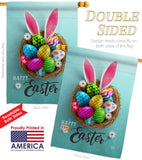 Bunny Easter Eggs - Easter Spring Vertical Impressions Decorative Flags HG192373 Made In USA