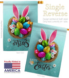 Bunny Easter Eggs - Easter Spring Vertical Impressions Decorative Flags HG192373 Made In USA