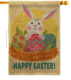 Easter Bunny Fun - Easter Spring Vertical Impressions Decorative Flags HG192421 Made In USA