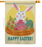 Easter Bunny Fun - Easter Spring Vertical Impressions Decorative Flags HG192421 Made In USA
