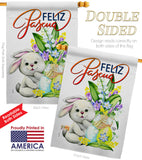 Easter Rabbit - Easter Spring Vertical Impressions Decorative Flags HG192456 Made In USA