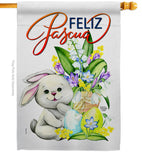 Easter Rabbit - Easter Spring Vertical Impressions Decorative Flags HG192456 Made In USA