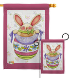 Egg Bunny - Easter Spring Vertical Impressions Decorative Flags HG103041 Made In USA