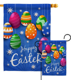 Colorful Eggs Ornament - Easter Spring Vertical Impressions Decorative Flags HG103072 Made In USA