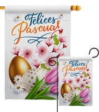 Felices Pascuas - Easter Spring Vertical Impressions Decorative Flags HG103081 Made In USA