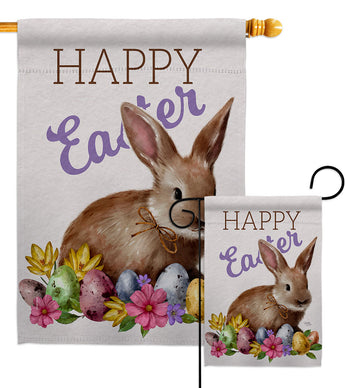 Bunny Eggs - Easter Spring Vertical Impressions Decorative Flags HG103083 Made In USA