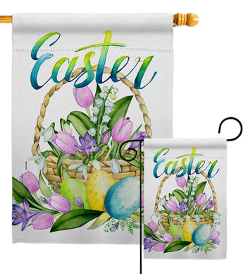 Spring Easter Baskets - Easter Spring Vertical Impressions Decorative Flags HG130321 Made In USA