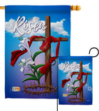 Easter Cross - Easter Spring Vertical Impressions Decorative Flags HG137157 Made In USA