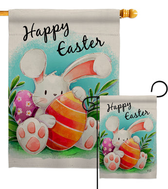 Easter Bunny - Easter Spring Vertical Impressions Decorative Flags HG137359 Made In USA