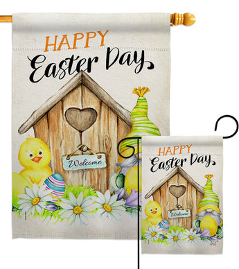 Easter Gnome - Easter Spring Vertical Impressions Decorative Flags HG137391 Made In USA