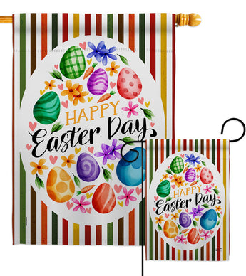 Eggs Collage - Easter Spring Vertical Impressions Decorative Flags HG137392 Made In USA