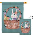 Bunny in Basket - Easter Spring Vertical Impressions Decorative Flags HG190060 Made In USA