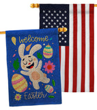 Fuuny Easter Bunny - Easter Spring Vertical Impressions Decorative Flags HG130319 Made In USA
