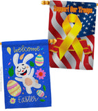 Fuuny Easter Bunny - Easter Spring Vertical Impressions Decorative Flags HG130319 Made In USA