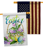 Spring Easter Baskets - Easter Spring Vertical Impressions Decorative Flags HG130321 Made In USA