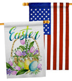 Spring Easter Baskets - Easter Spring Vertical Impressions Decorative Flags HG130321 Made In USA