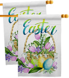 Spring Easter Baskets - Easter Spring Vertical Impressions Decorative Flags HG130321 Made In USA