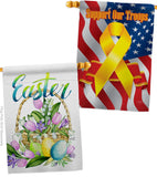 Spring Easter Baskets - Easter Spring Vertical Impressions Decorative Flags HG130321 Made In USA