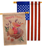 Pink Easter - Easter Spring Vertical Impressions Decorative Flags HG190066 Made In USA