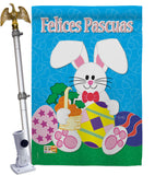 Felices Pascuas - Easter Spring Vertical Impressions Decorative Flags HG103029S Made In USA