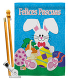 Felices Pascuas - Easter Spring Vertical Impressions Decorative Flags HG103029S Made In USA