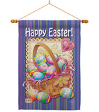 Easter Basket - Easter Spring Vertical Impressions Decorative Flags HG103040 Made In USA