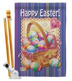 Easter Basket - Easter Spring Vertical Impressions Decorative Flags HG103040 Made In USA