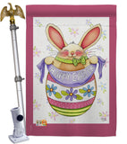 Egg Bunny - Easter Spring Vertical Impressions Decorative Flags HG103041 Made In USA