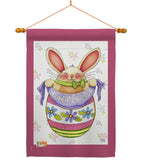 Egg Bunny - Easter Spring Vertical Impressions Decorative Flags HG103041 Made In USA