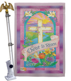 Christ is Risen - Easter Spring Vertical Impressions Decorative Flags HG103043 Made In USA