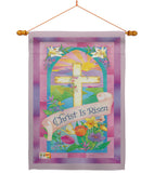 Christ is Risen - Easter Spring Vertical Impressions Decorative Flags HG103043 Made In USA