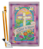 Christ is Risen - Easter Spring Vertical Impressions Decorative Flags HG103043 Made In USA