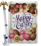 Sweet Chocolate Easter - Easter Spring Vertical Impressions Decorative Flags HG103061 Made In USA