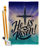 He is Risen - Easter Spring Vertical Impressions Decorative Flags HG103077 Made In USA