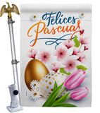 Felices Pascuas - Easter Spring Vertical Impressions Decorative Flags HG103081 Made In USA