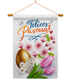 Felices Pascuas - Easter Spring Vertical Impressions Decorative Flags HG103081 Made In USA