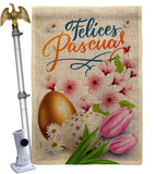 Felices Pascuas - Easter Spring Vertical Impressions Decorative Flags HG103081 Made In USA