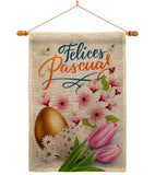 Felices Pascuas - Easter Spring Vertical Impressions Decorative Flags HG103081 Made In USA