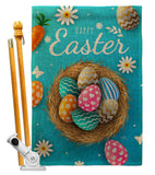 Colourful Egg Bracket - Easter Spring Vertical Impressions Decorative Flags HG103082 Made In USA