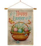 Easter Floral Basket - Easter Spring Vertical Impressions Decorative Flags HG103084 Made In USA