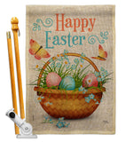 Easter Floral Basket - Easter Spring Vertical Impressions Decorative Flags HG103084 Made In USA